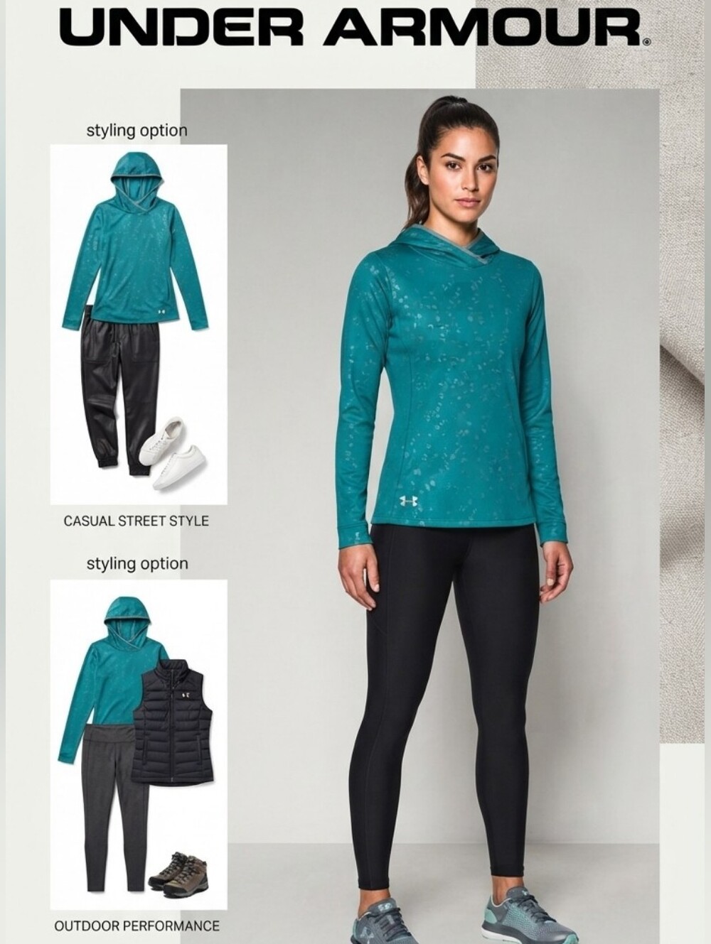 Under Armour Women's Teal Hoodie Slim Fit